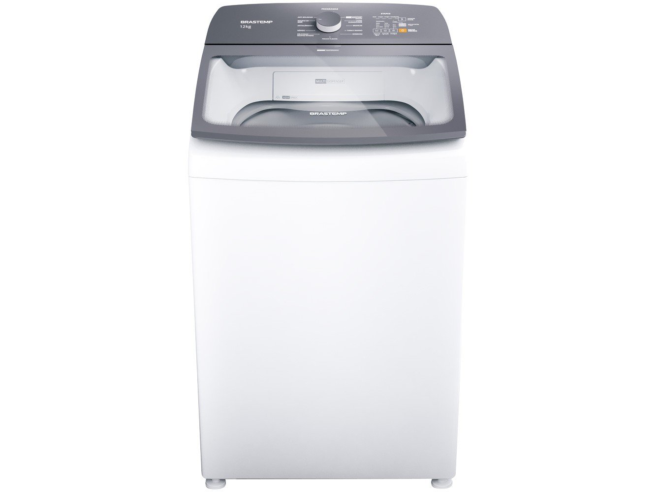 Image of Lavadora de Roupas Brastemp BWK12AB 12Kg - Cesto Inox 12 Programas de Lavagem